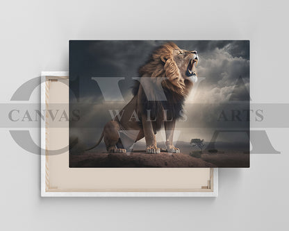 Roar Line Canvas Wall Art