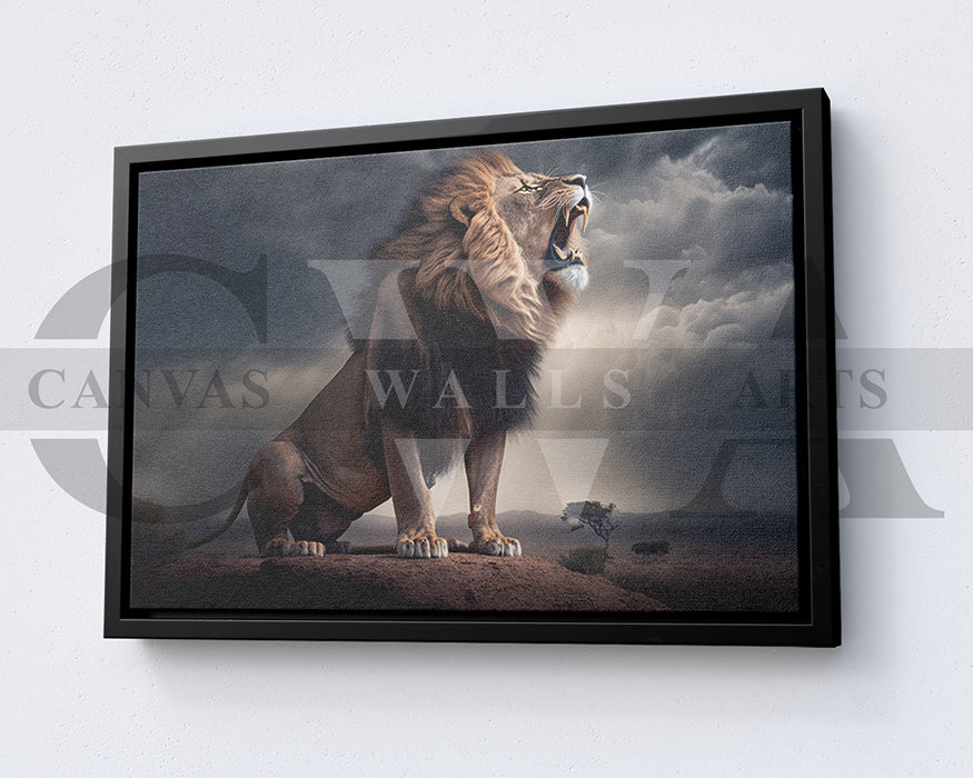 Roar Line Canvas Wall Art