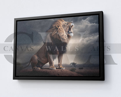 Roar Line Canvas Wall Art