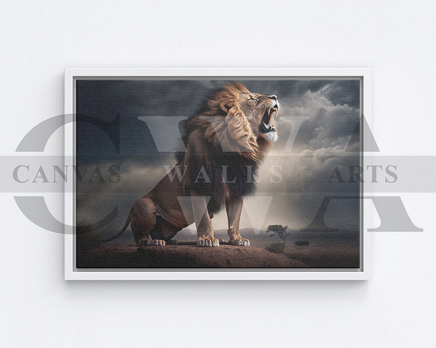 Roar Line Canvas Wall Art