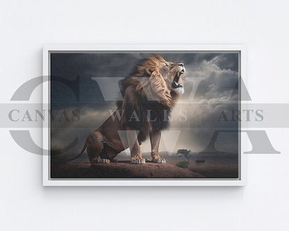 Roar Line Canvas Wall Art