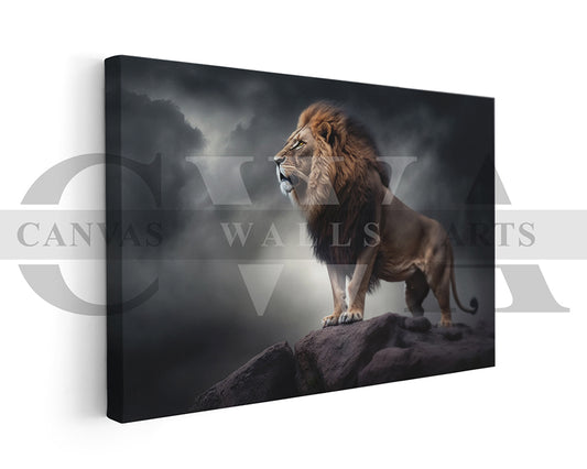 Roaring Lion Canvas Wall Art
