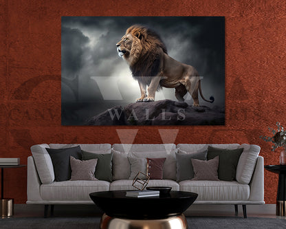 Roaring Lion Canvas Wall Art