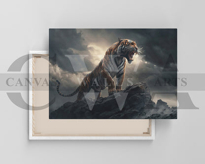 Roaring Tiger Canvas Wall Art