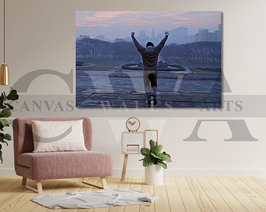 Rocky Balboa Canvas Wall Art Painting Movie Poster Print