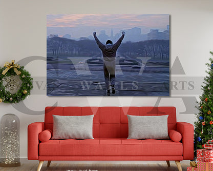 Rocky Balboa Canvas Wall Art Painting Movie Poster Print