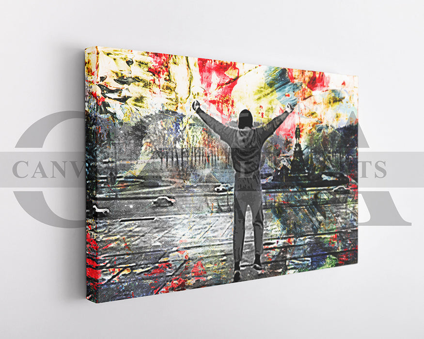 Rocky Canvas Wall Art Abstract Movie Poster