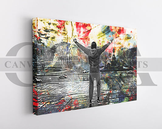 Rocky Canvas Wall Art Abstract Movie Poster