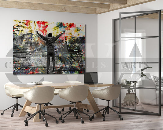 Rocky Canvas Wall Art Abstract Movie Poster