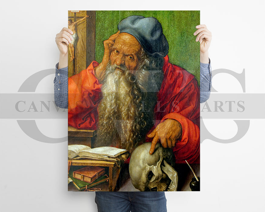 Saint Jerome in His Study by Albrecht Durer Painting Canvas Wall Art