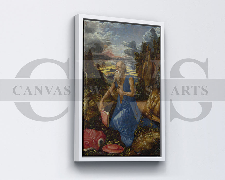 Saint jerome in the wilderness Painting Canvas Wall Art