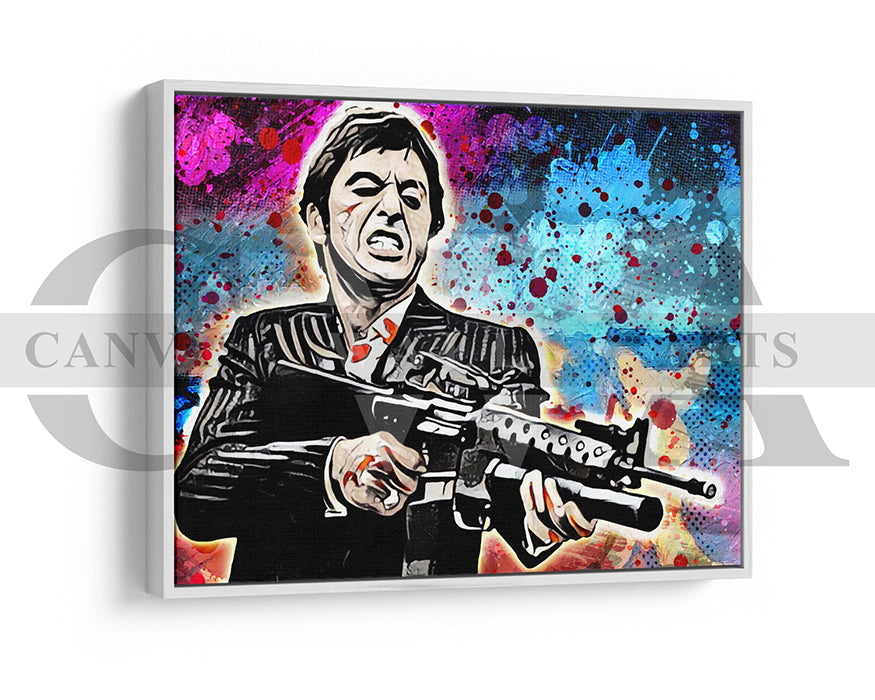 Scarface Canvas Wall Art Abstract Movie Poster