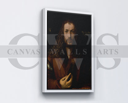 Self portrait with Fur trimmed robe by Albrecht Durer Painting Canvas Wall Art