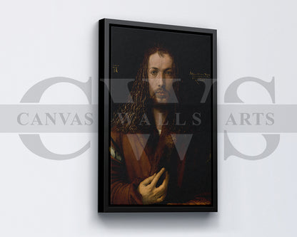 Self portrait with Fur trimmed robe by Albrecht Durer Painting Canvas Wall Art