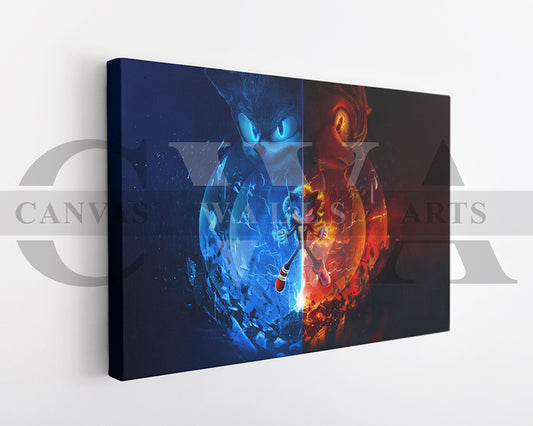 Sonic The Hedgehog 3 A Shadow in the Void Canvas Wall Art