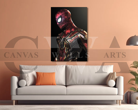 Spider Man Canvas Wall Art Abstract Movie Poster