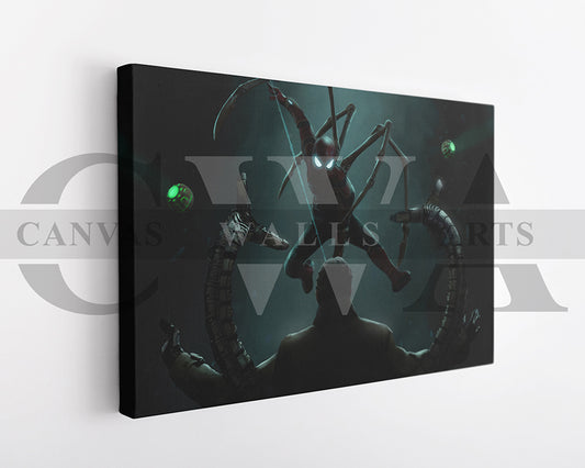 Spider-Man No Way Home Vs Dr Octopus Canvas Wall Art