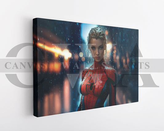Spider Woman Crusader Canvas Wall Art