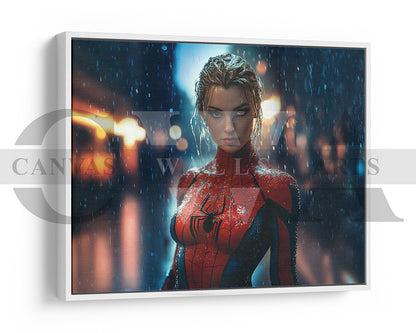 Spider Woman Crusader Canvas Wall Art