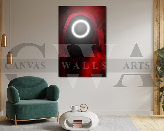Squid Game Circle Canvas Wall Art Movie Poster
