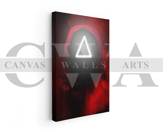 Squid Game Triangle Canvas Wall Art Movie Poster