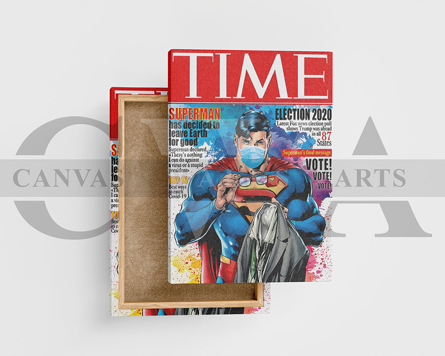 Superman Leave Earth For Good Canvas Wall Art