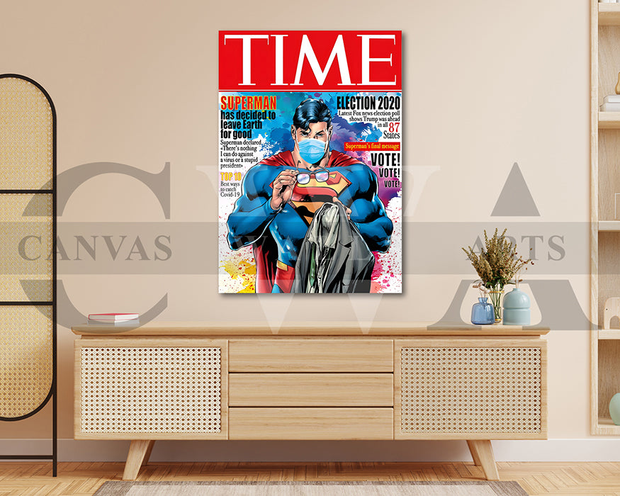 Superman Leave Earth For Good Canvas Wall Art