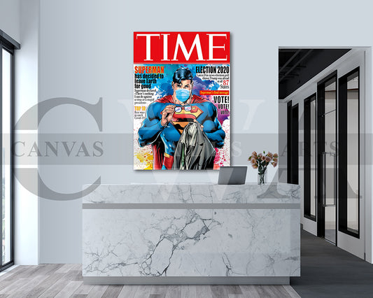 Superman Leave Earth For Good Canvas Wall Art