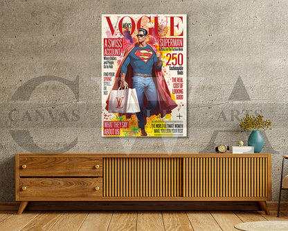Superman Louis Vuitton Canvas Wall Art