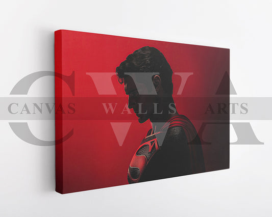 Superman On The Hunt Canvas Wall Art