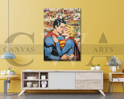 Superman and Marilyn Canvas Wall Art