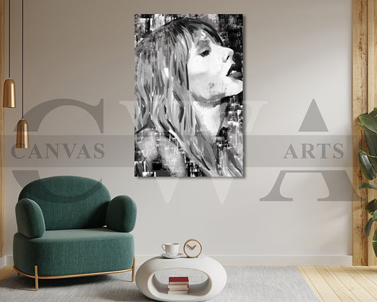 Taylor Swift Canvas Wall Art Abstract Music Poster Print