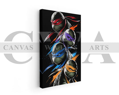 Teenage Mutant Ninja Turtles Brothers In Battle Canvas Wall Art