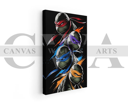 Teenage Mutant Ninja Turtles Brothers In Battle Canvas Wall Art