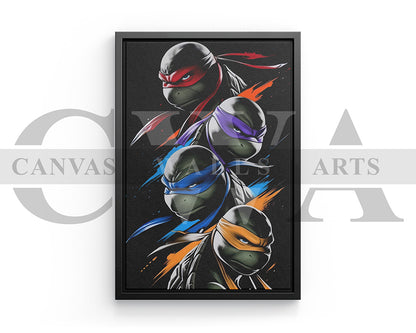 Teenage Mutant Ninja Turtles Brothers In Battle Canvas Wall Art