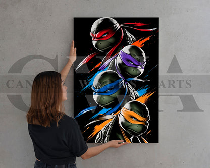 Teenage Mutant Ninja Turtles Brothers In Battle Canvas Wall Art