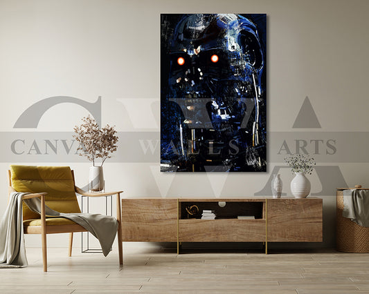 Terminator T800 Canvas Wall Art Movie Poster
