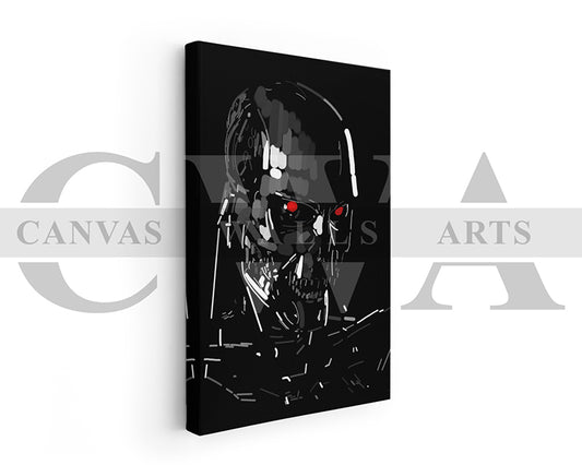 Terminator T800 Canvas Wall Art Movie Poster Print
