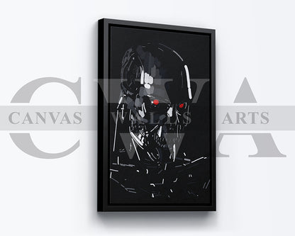 Terminator T800 Canvas Wall Art Movie Poster Print