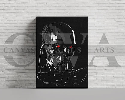 Terminator T800 Canvas Wall Art Movie Poster Print