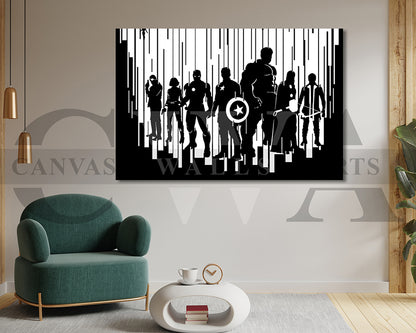 The Avengers Canvas Wall Art Abstract Movie Poster Print