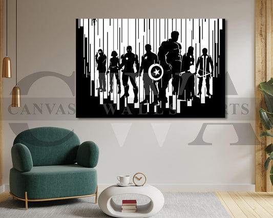 The Avengers Canvas Wall Art Abstract Movie Poster Print