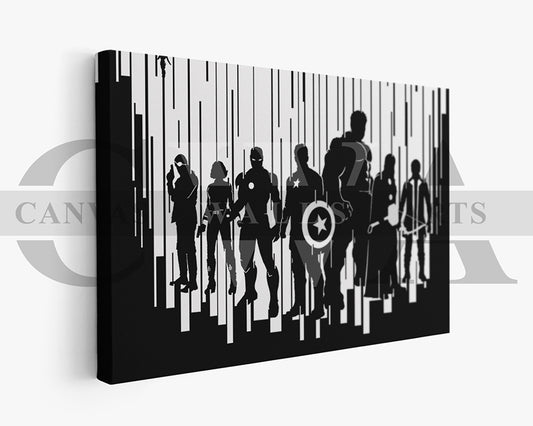 The Avengers Canvas Wall Art Abstract Movie Poster Print
