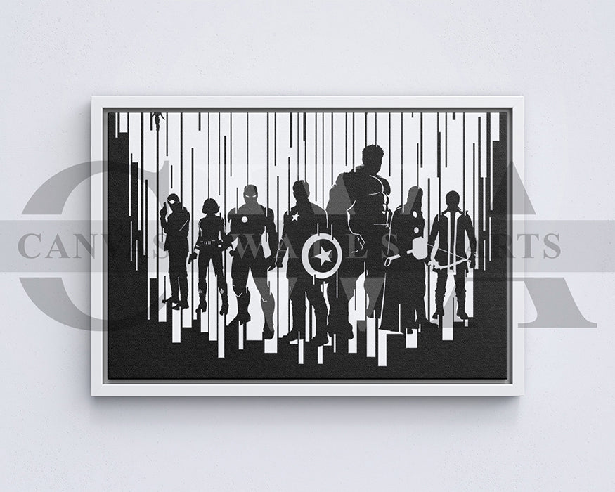 The Avengers Canvas Wall Art Abstract Movie Poster Print