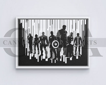 The Avengers Canvas Wall Art Abstract Movie Poster Print