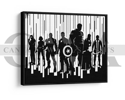 The Avengers Canvas Wall Art Abstract Movie Poster Print