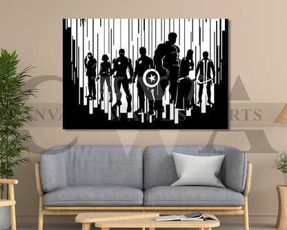The Avengers Canvas Wall Art Abstract Movie Poster Print