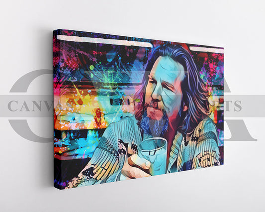 The Big Lebowski Canvas Wall Art Abstract Movie Poster