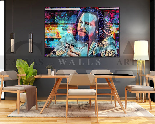The Big Lebowski Canvas Wall Art Abstract Movie Poster