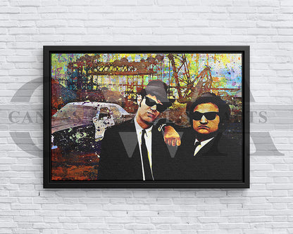 The Blues Brothers Canvas Wall Art Abstract Movie Poster Print